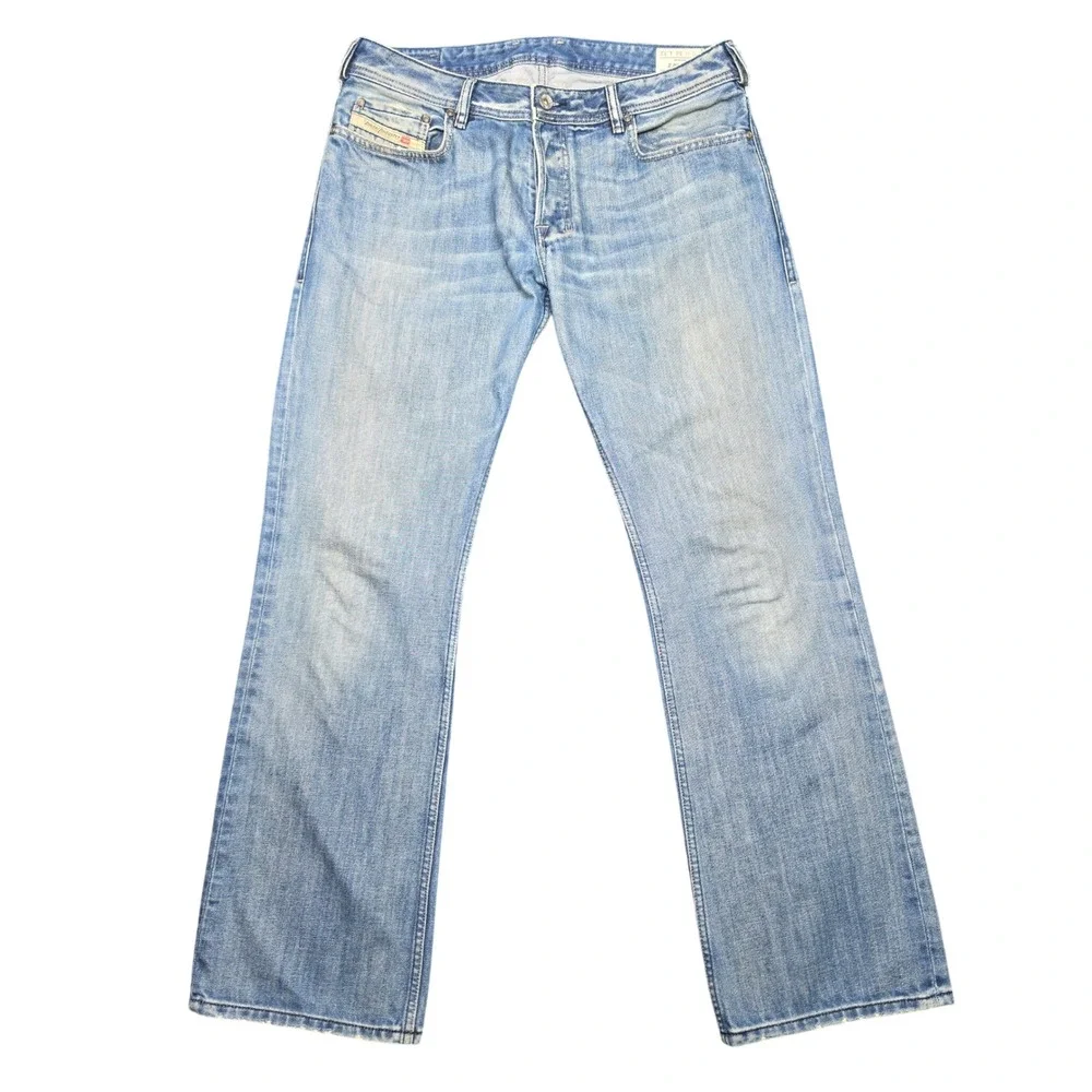 Vintage Diesel Industry Zatiny Jeans Blue Mens 34x32 Bootcut Button Fly Italy